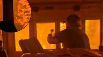 Yük treni alevlerin arasında kaldı! Kanada'da korkunç yangın