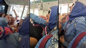 Bir koltuk tartışması tramvayı karıştırdı! 'Çocuklar kalksın' kavgası kamerada
