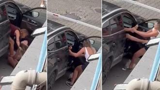 Kadıköy'de kadınların saç saça baş başa kavgası