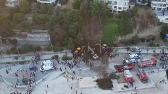 Büyükçekmece'de toprak kayması! Ekipler olay yerinde; arama çalışması yapılıyor