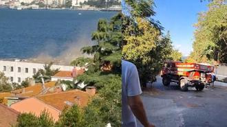 Heybeliada'da Deniz Harp Okulu'nun çatısında yangın