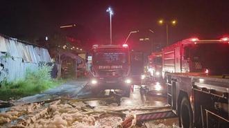 Başakşehir İkitelli Organize Sanayi Bölgesi'nde iş yerinde yangın