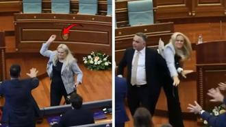Mecliste başbakana yumurtalı protesto! Kosova'yı ayağa kaldıran görüntü