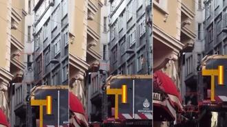 Beyoğlu'nda elektrik telleri üzerinde intihar girişimi