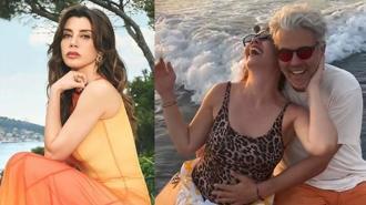 Eşiyle romantik dakikalar! Gökçe Bahadır'dan karnı burnunda tekne turu
