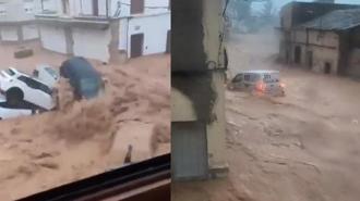 İspanya'da sel felaketi! Araçlar sürüklendi, 90 kişi mahsur kaldı