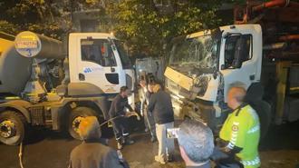 Avcılar'da dehşet anları: Yokuşta kayan beton pompası 7 aracı hurdaya çevirdi