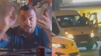 Bağcılar'da trafikte midibüs şoförünü tehdit eden sürücü kamerada