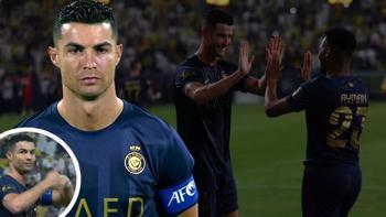 Messi tezahüratı Cristiano Ronaldo'yu çıldırttı! 'Hakemi değiştirin' işareti