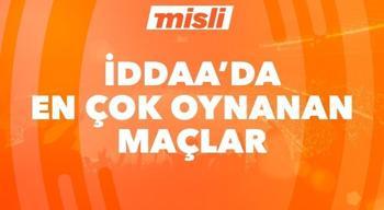 İddaa'da günün en çok oynanan maçları