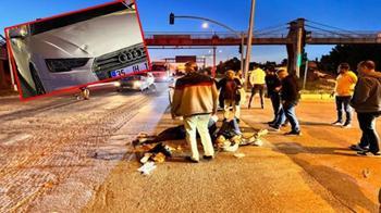 Futbolcunun eşi Kütahya'da yayalara çarptı! Yaralılar var