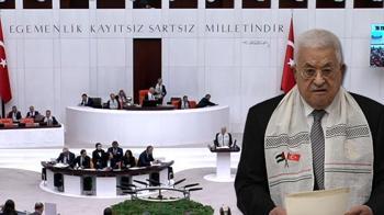 Mahmud Abbas'ın bu sözleri TBMM'de ayakta alkışlandı: Tüm kardeşlerimizle Gazze'ye gitme kararı aldık