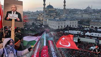 Galata Köprüsü'nde Filistin'e destek yürüyüşü! Kaç kişinin katıldığı belli oldu