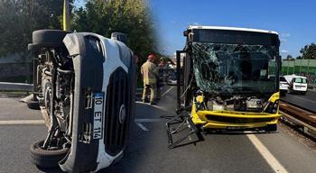 Beşiktaş'ta feci kaza! İETT otobüsü ile minibüs çarpıştı