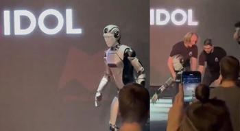 Rusya’nın yapay zekalı insansı robotu tanıtımda yere kapaklandı! O anlar kameraya yansıdı