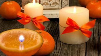 Mandalina kabuğundan mis kokulu mumluk! Ortadan kesin