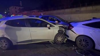 Çekmeköy'de zincirleme kaza! 7 araç birbirine girdi