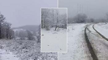 Çanakkale'nin yüksek kesimlerinde kar yağışı