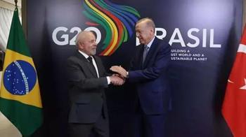 Cumhurbaşkanı Erdoğan Brezilya Lideri Lula da Silva ile görüştü