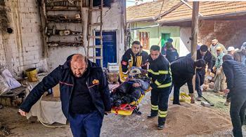 Buğday deposunda facia: Kardeşlerden biri göçükte kaldı, diğerinin parmakları koptu