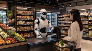 Sadece insansı robotun çalışacağı ilk market açılıyor