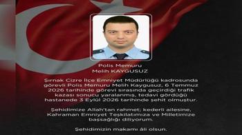 Şırnak'tan acı haber geldi! Trafik kazasında yaralanan polis şehit oldu