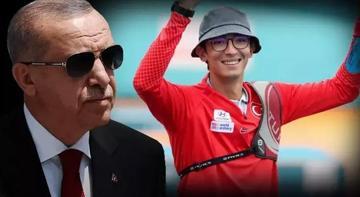 Cumhurbaşkanı Erdoğan'dan Mete Gazoz'a tebrik mesajı!