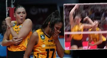 VakıfBank'ın peşini sakatlıklar bırakmıyor! Zehra Güneş'in dirseği sonrası devam edemedi