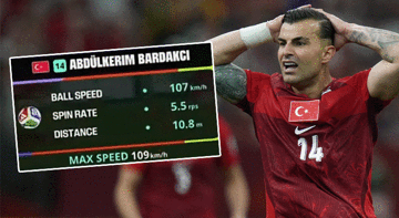 A Milli Takım'da Abdülkerim Bardakcı'nın 109 kilometre hızındaki şutu direkte patladı! Büyük şanssızlık