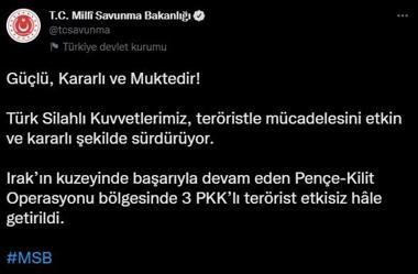 Terör örgütüne peş peşe darbeler Etkisiz hale getirilen PKKlı sayısı 8e yükseldi