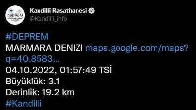 Marmarada kritik noktada 3.1lik deprem Naci Görür önemini anlattı