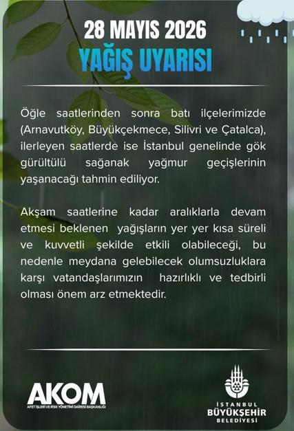 Son dakika... Meteoroloji ve AKOMdan İstanbul için kritik uyarı Radara girdi, 4 ilçede alarm