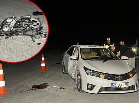 Kocaeli'de feci kaza! Otomobil ile motosiklet çarpıştı; 1 ölü, 2 yaralı