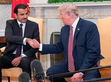 684d12539c73290395405960 Katar Emiri Al Sani, ABD Başkanı Trump ile İsrail-İran gerilimini görüştü