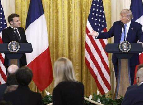68510ad2567d25582213b0b8 Trump'tan Macron'a yalanlama: Ateşkes için değil daha büyük bir şey için ayrıldım!
