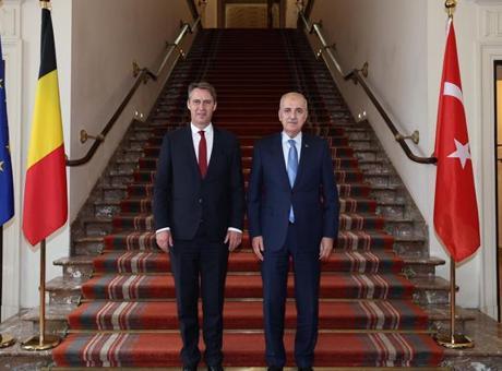 685582b9105959d3b8d45b6e Meclis Başkanı Kurtulmuş, Belçika Senato Başkanı Vincent Blondel ile görüştü