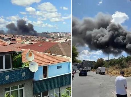 6857f25f582529acd0a40aac İstanbul'da korkutan yangın! Dumanlar birçok noktadan görülüyor