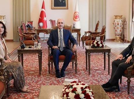 6863f577280d2d4b642bf9b5 DEM Parti heyeti TBMM Başkanı Kurtulmuş'u ziyaret etti