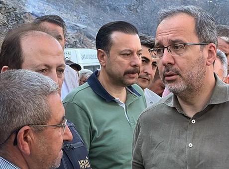 6868e36a407805e46c038099 Kasapoğlu, yangın bölgesinde incelemelerde bulundu
