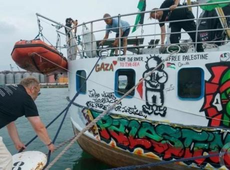6873c43f407805e46c03a6c7 GAZZE HABERLERİ: ÖZGÜRLÜK FİLOSU'NUN YENİ YARDIM GEMİSİ HANDALA İTALYA'DAN YOLA ÇIKTI