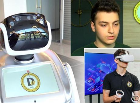 687b4c29d13a6e6d2d96c8bb Yapay zeka eğitimi veren Türkiye'de ilk ve tek okul! Demirören Medya ve Teknoloji MTAL'de robotla tanıtım