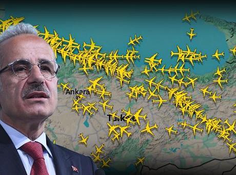 687e5ae3d13a6e6d2d96d79e Bakan Uraloğlu paylaştı: Türk hava sahasında rekor üstüne rekor