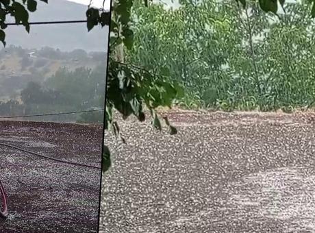 6883a47de25e42c8919a50bf Temmuz ayının sonlarında dolu şaşkınlığı! Çevreyi beyaza bürüdü