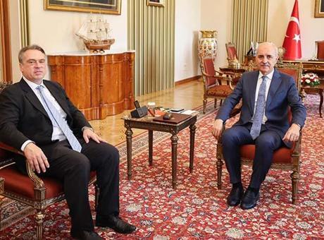 688773f400194e78d1bb135e TBMM Başkanı Kurtulmuş, AB Türkiye Delegasyonu Başkanı Ossowski ile görüştü