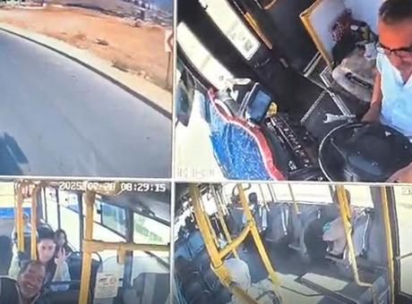 6889dfa000194e78d1bb1add Son Dakika: Otobüs şoförü kalp krizi geçirdi! O anlar güvenlik kamerasına yansıdı...