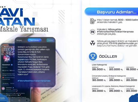 68a7091a684dabc55d5e824c Mavi Vatan Makale Yarışması başvuruları devam ediyor