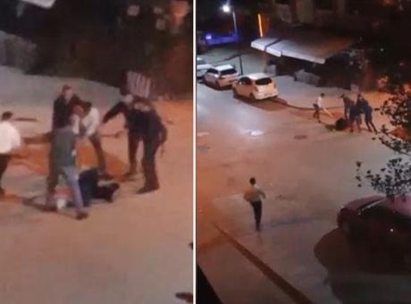 Ankara'da dehşete düşüren görüntü! 7-8 kişilik grup sokak ortasında dakikalarca darbetti
