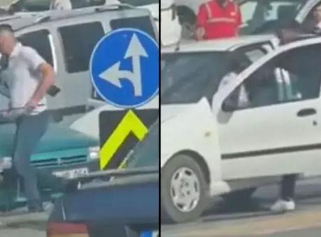 Trafikte ‘erkeklik’ gösterisi
