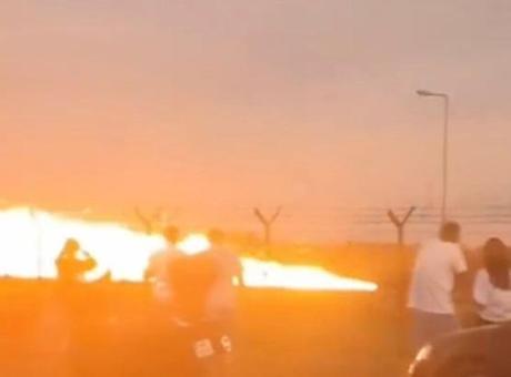 Polonya'da hava gösterisi hazırlıkları sırasında F-16 düştü