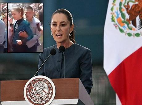 690af1623b681ccda5137c23 Meksika'da skandal görüntü! Cumhurbaşkanı Sheinbaum'u sokak ortasında taciz etti, o anlar kameraya yansıdı